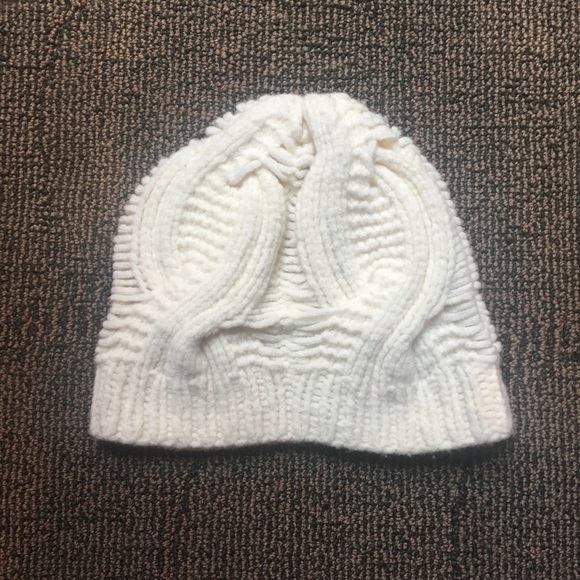 RAG & BONE - Knitted Wool Beanie Cap Ivory main image 5